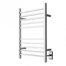 Amba Products RSWH-B - Radiant Square Hardwired + Plug-in Combo 10 Bar Towel Warmer in Brushed