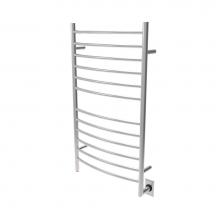 Amba Products RWHL-CP - Radiant Large Hardwired + Plug-in Combo Curved 12 Bar Towel Warmer in Polished