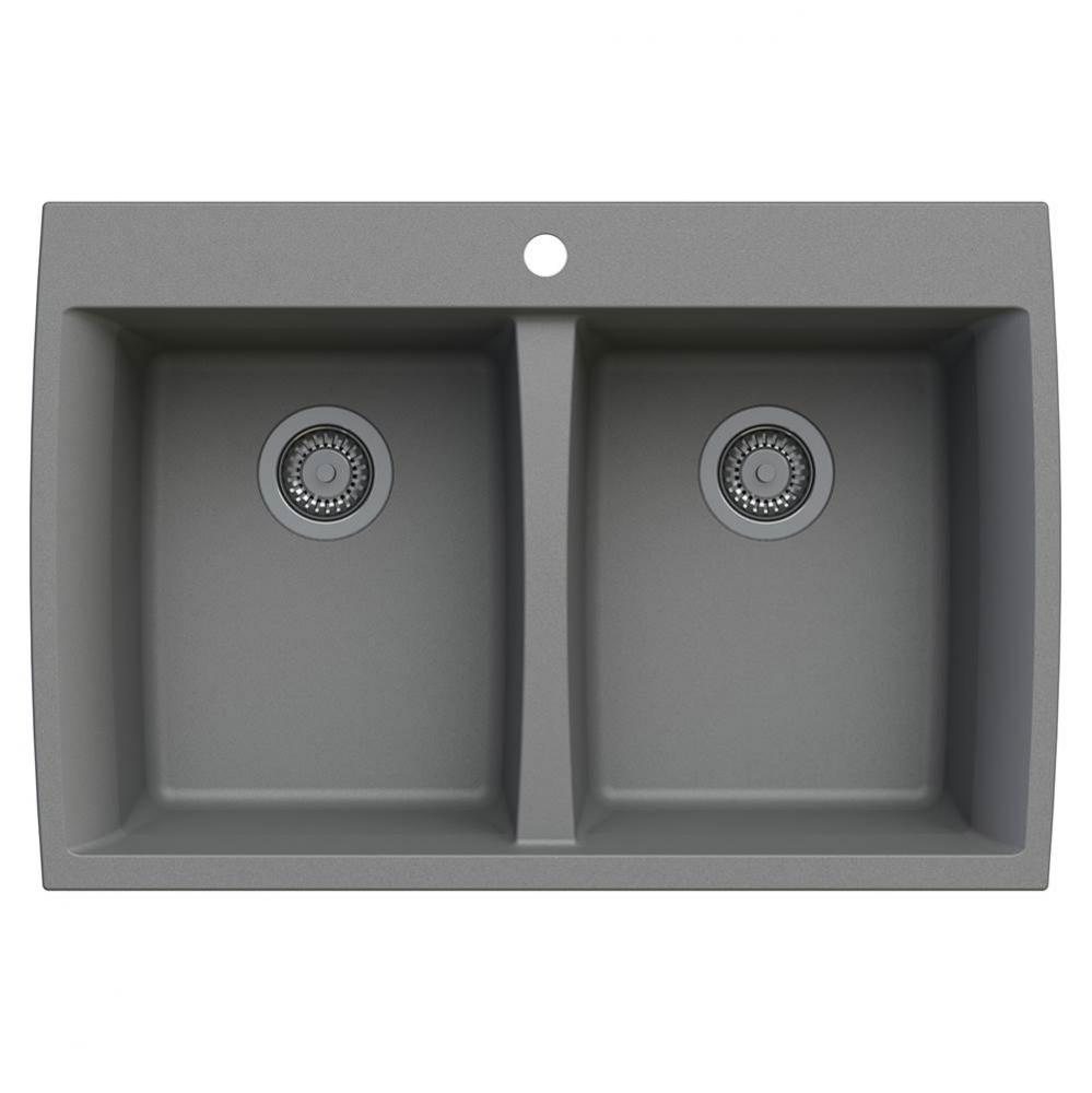 Artisan Composite Dual Mount Double Bowl Sink 