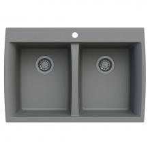 Artisan Manufacturing ACDM3302-D88-GR - Artisan Composite Dual Mount Double Bowl Sink 