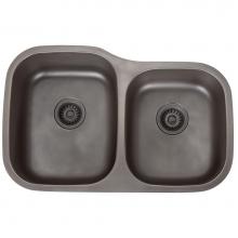 Artisan Manufacturing FDL-LM3221-D97-NS-AP - Double Bowl 32x21xD9/7