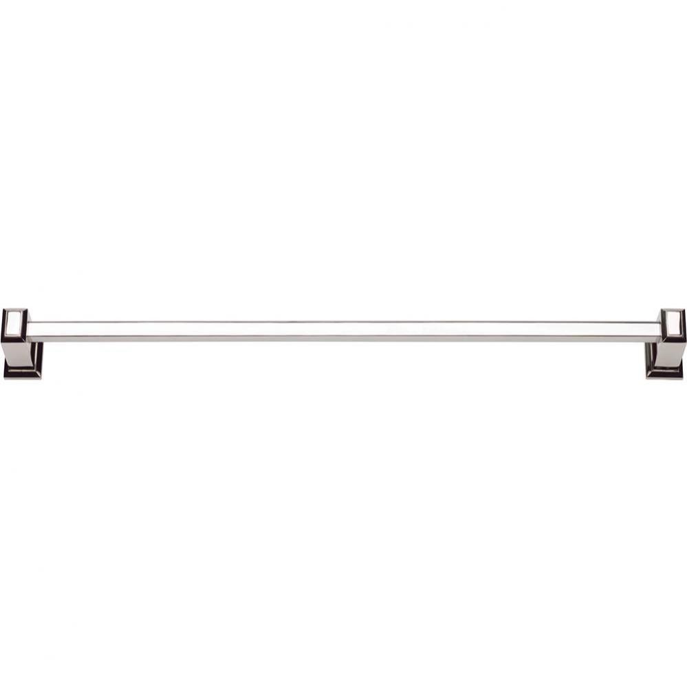 Sutton Place Bath Towel Bar 18 Inch Single Polished Nickel