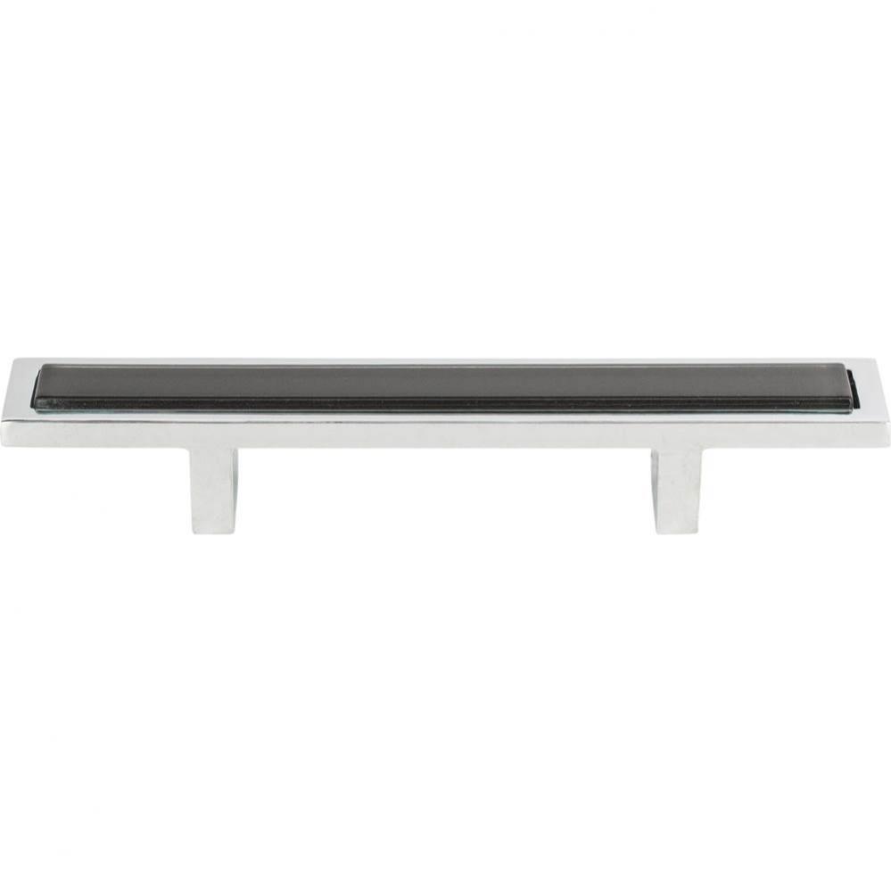 Spa Black Pull 3 Inch (c-c) Polished Chrome