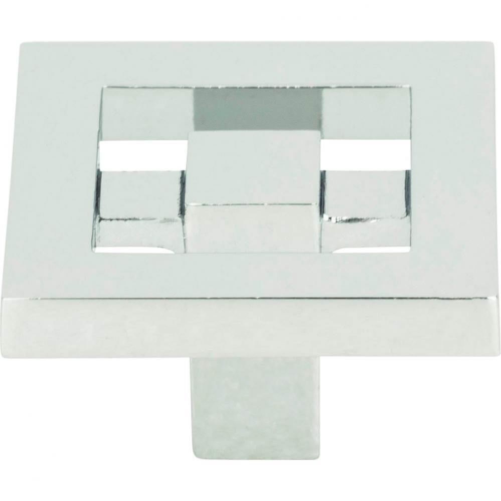 Nobu Square Knob 1 3/8 Inch Polished Chrome