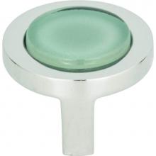 Atlas 229-GR-CH - Spa Green Round Knob 1 1/4 Inch Polished Chrome
