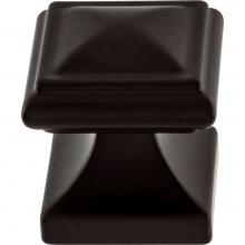 Atlas 370-BL - Wadsworth Knob 1 1/4 Inch Matte Black