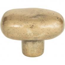 Atlas 332-CM - Distressed Oval Knob 1 11/16 Inch Champagne