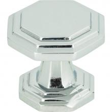 Atlas 319-CH - Dickinson Octagon Knob 1 1/4 Inch Polished Chrome