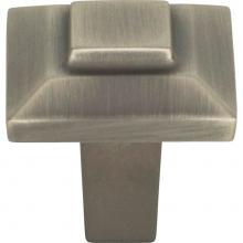 Atlas 283-P - Trocadero Small Square Knob 1 Inch Pewter