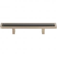 Atlas 231-BLK-BRN - Spa Black Pull 3 Inch (c-c) Brushed Nickel