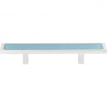 Atlas 231-BLU-CH - Spa Blue Pull 3 Inch (c-c) Polished Chrome