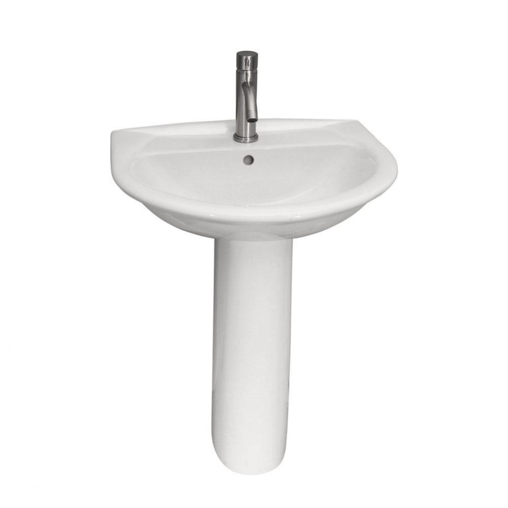 Karla 505 Pedestal Lavatory 8'' cc, White