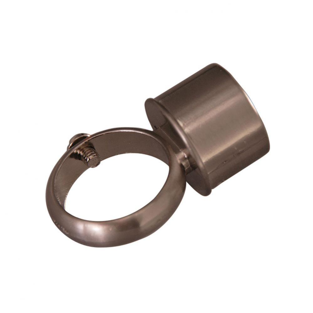 D-Rod Connection Loop Fitting,  Brushed Nickel
