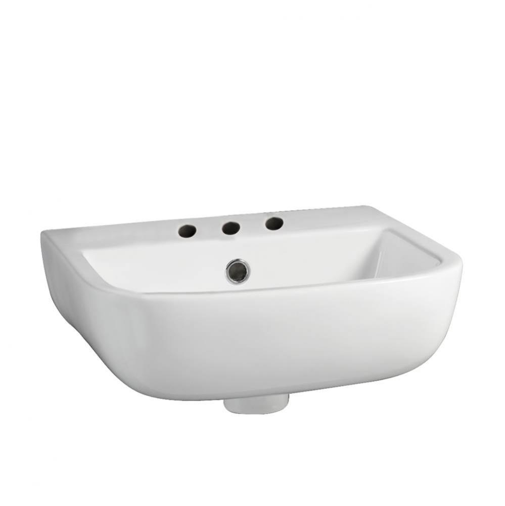 Series 600 SMALL  Wall-Hung Basin 15-3/4'',8 WS, White