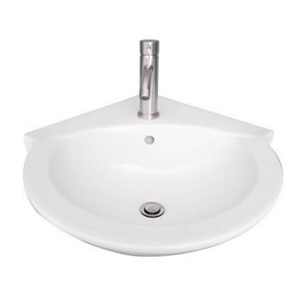 Evolution Corner Wall HungBasin, 4'' Centers, White
