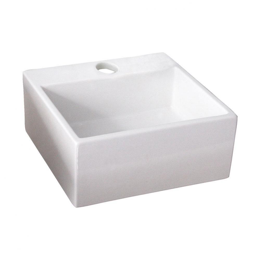Mini Nova Wall-Hung Basin  1-Hole, White