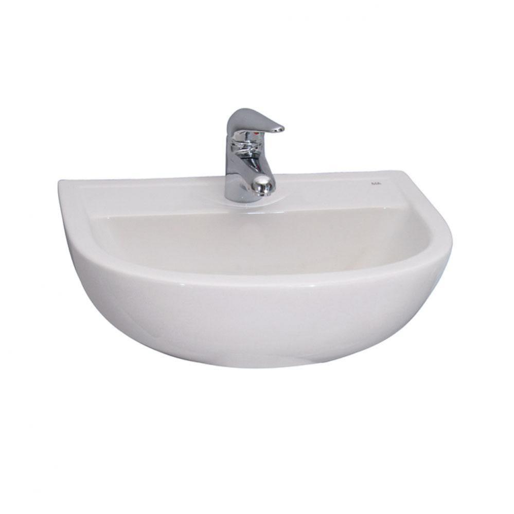Compact 500 Wall-Hung Basin 8'' ws, White