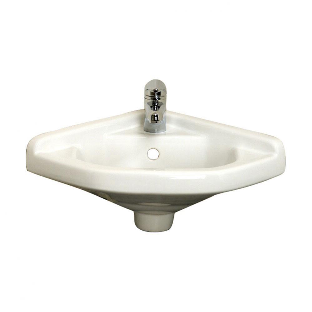 Corner Sink, 14 x 14'', 1-Hol  Includes Hangers, White