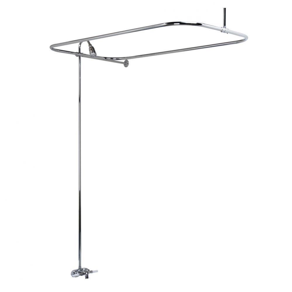 Converto Shower w/48'' Rect Rod , Fct, Riser, Polished Chrome