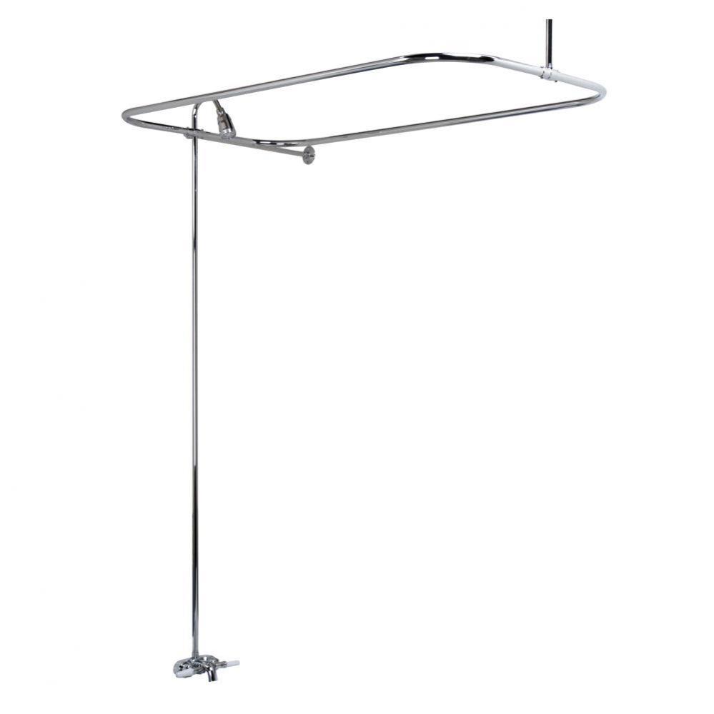 Converto Shower w/54'' Rect Rod , Fct, Riser, Polished Chrome