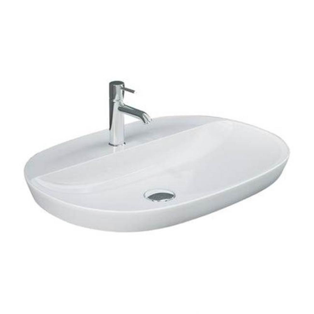 Variant 23-5/8'' x 16-1/2'' Oval Drop-In Basin,1-Hole W/Deck,WH
