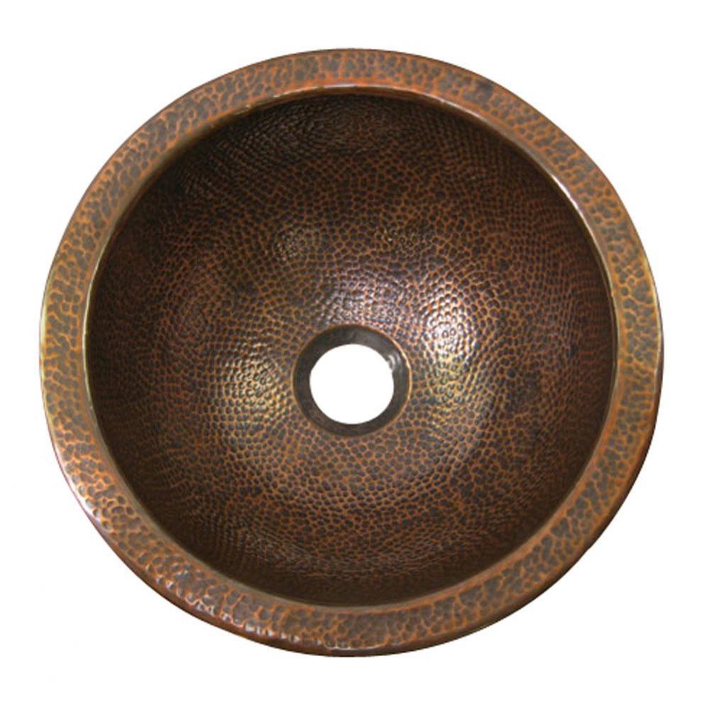 Aldwyn Round Undermount Basin,  Hammered Antique Copper