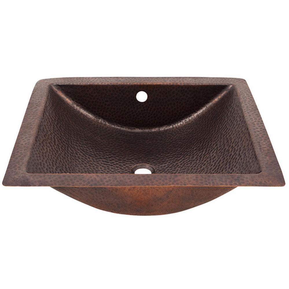 Fuller 20'' Concave UM Lav Sink Hammered Antique Copper