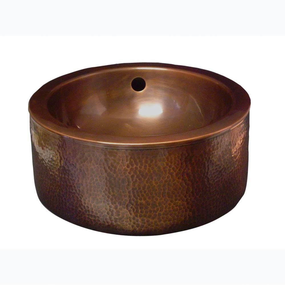 Colbran Above Counter Basin Double Walled, Antique Copper