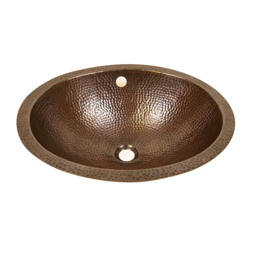 Florian Oval Undermount Basin,  Antique Copper