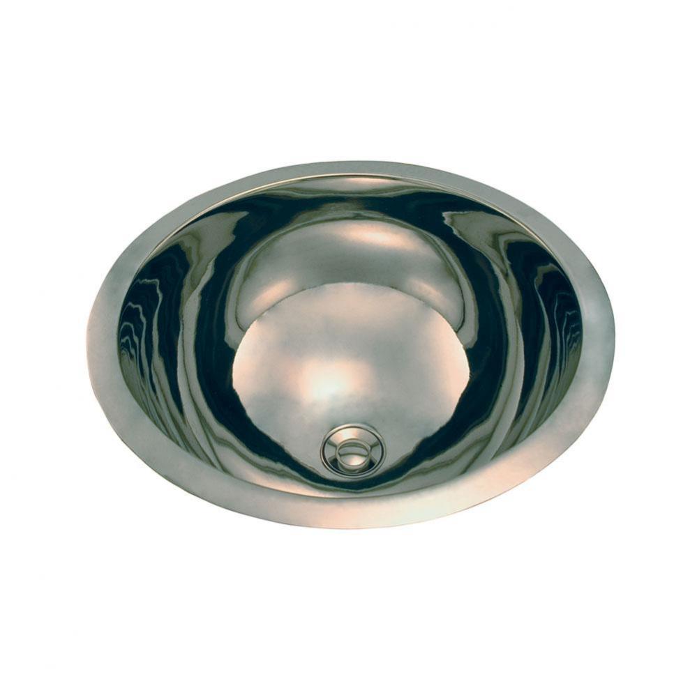 Arisbel 18'' Round Copper Sink Polished Nickel