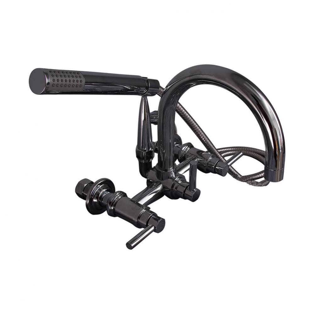 WM Gooseneck Tub Fct w/ HS Lever Hndls, Polished Chrome