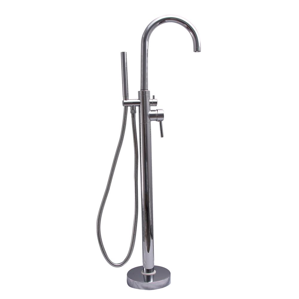 Branson Freestanding Thermosta Tub Filler, Polished Chrome