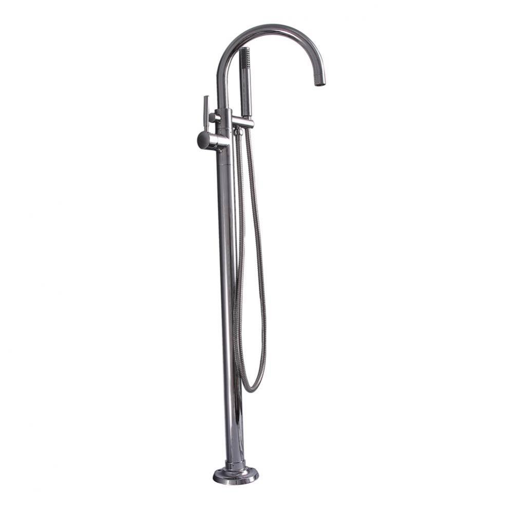 Dolan Freestanding Gooseneck Tub Filler, Polished Chrome