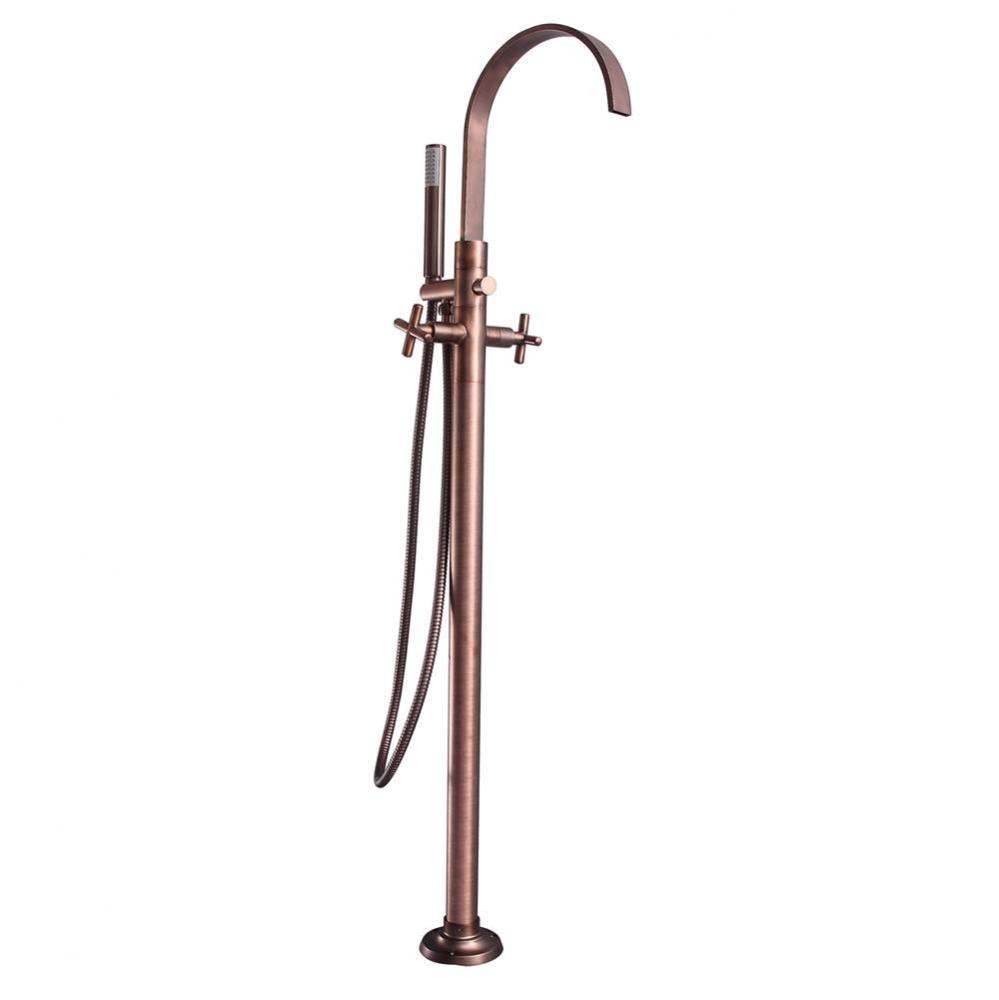 Dixville Freestanding Faucet with Metal Cross handles, ORB