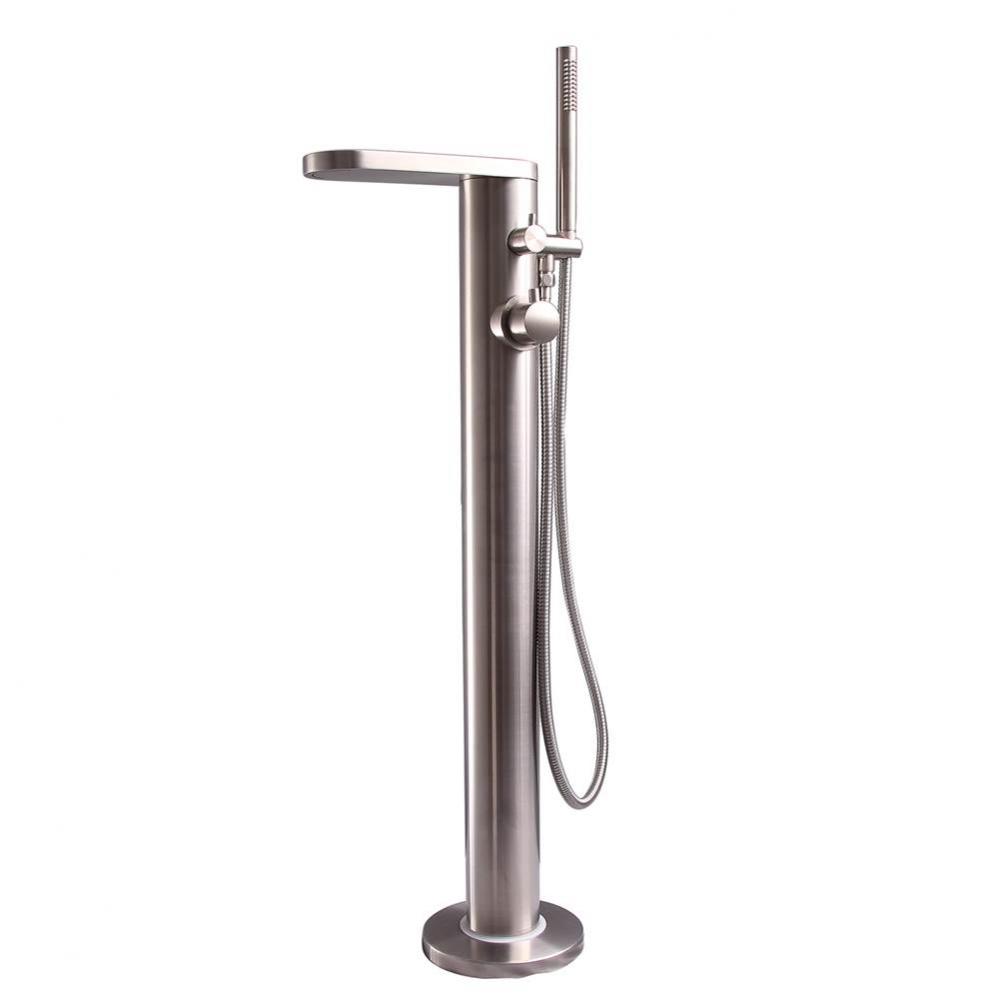 Mcway  Freestanding Thermosta Tub Filler, Brushed Stainless