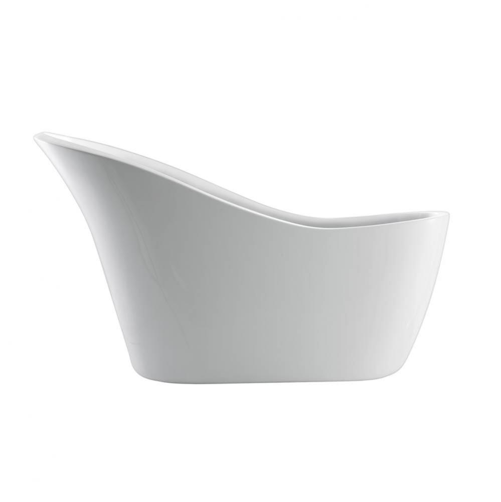 McGuire Acrylic Slipper, 68'', WH, No Overflow, No Holes