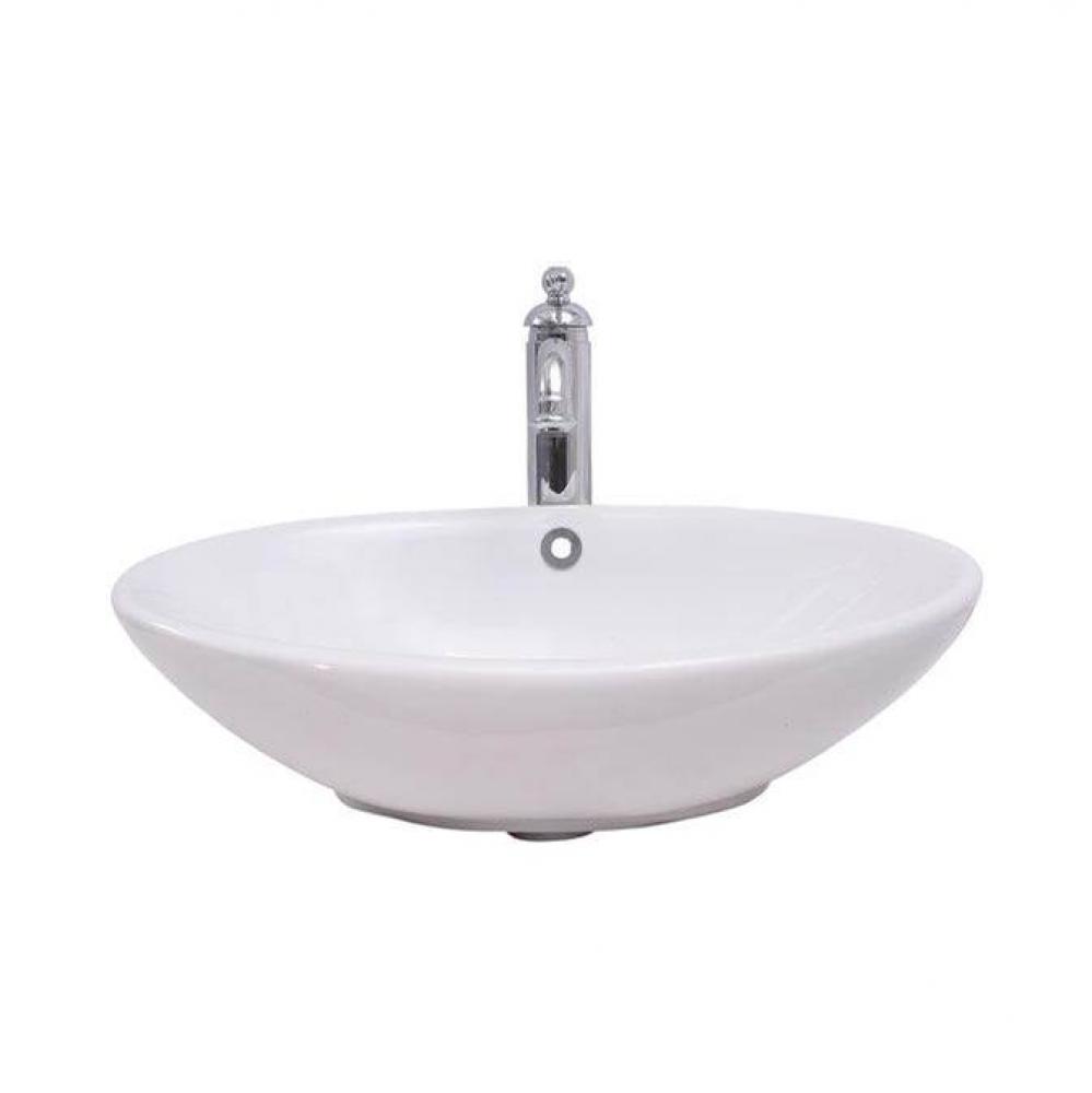 Declan 20''  Wall Hung Basin with Overflow, White