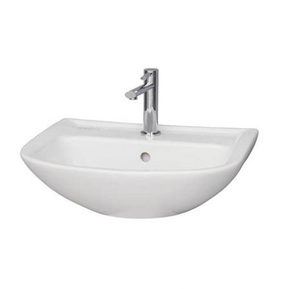 Lara 510 Wall Hung Basin 8'' Widespread, White