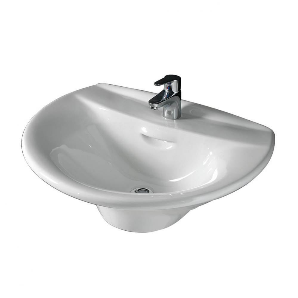 Venice 520 Wall-Hung Basin 8'' Widespread, White