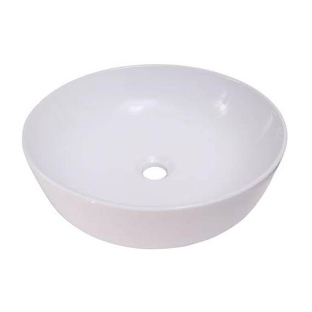 Shasta 16'' Cylindrical Above Counter Basin, White