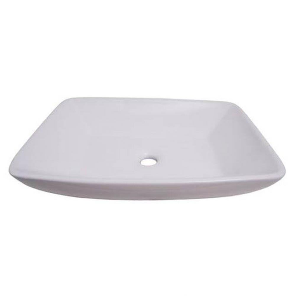 Carlos 23'' Rectangular Above Counter Basin, White