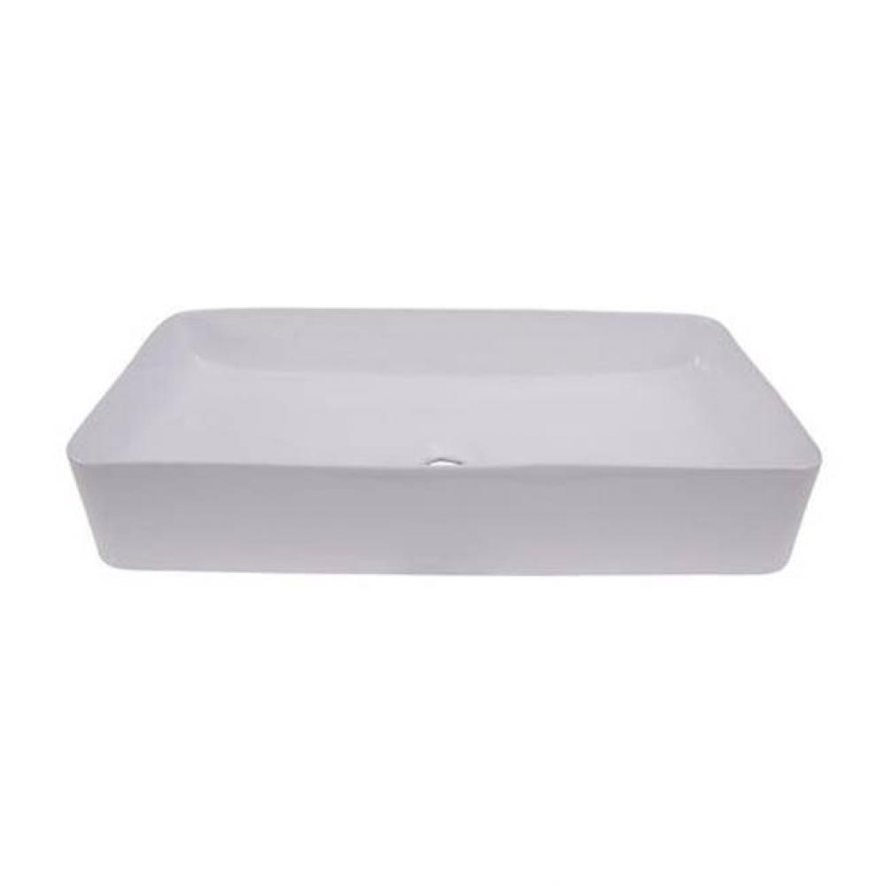 Leduc 23'' Rectangular Above Counter Basin, White