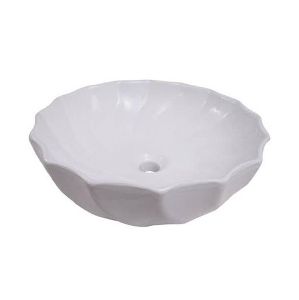 Anna 18'' Swirl Above Counter Basin, White