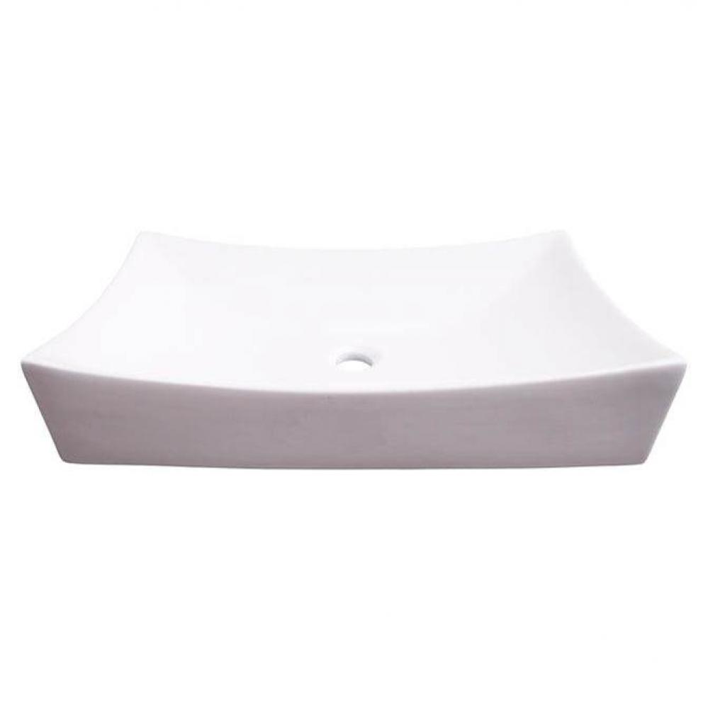 Porter Above Counter Basin, 26'', Rect, No Faucet Holes,WH