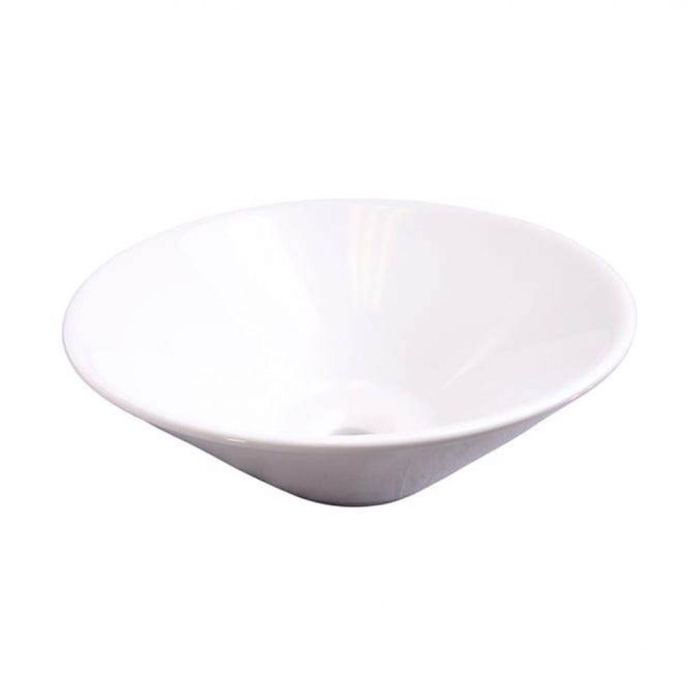 Dana Above Counter Basin 17'', Oval, No Faucet Holes ,White