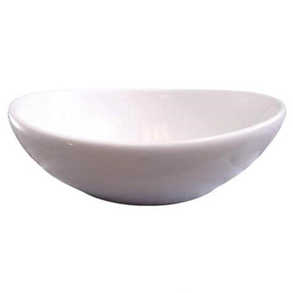 Trina Above Counter Basin 15-3/8'', No Faucet Holes,White