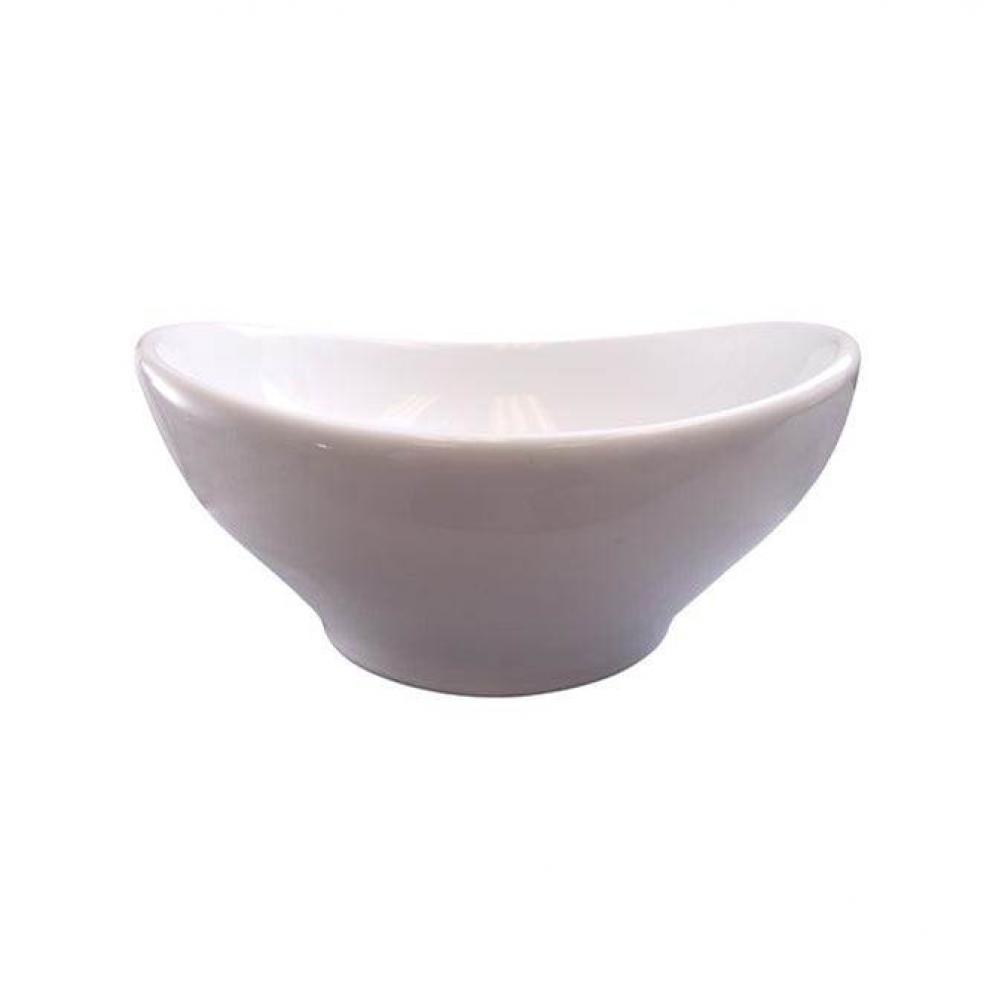 Fairfield Above Counter Basin 12'' Oval, No Faucet Hole,White