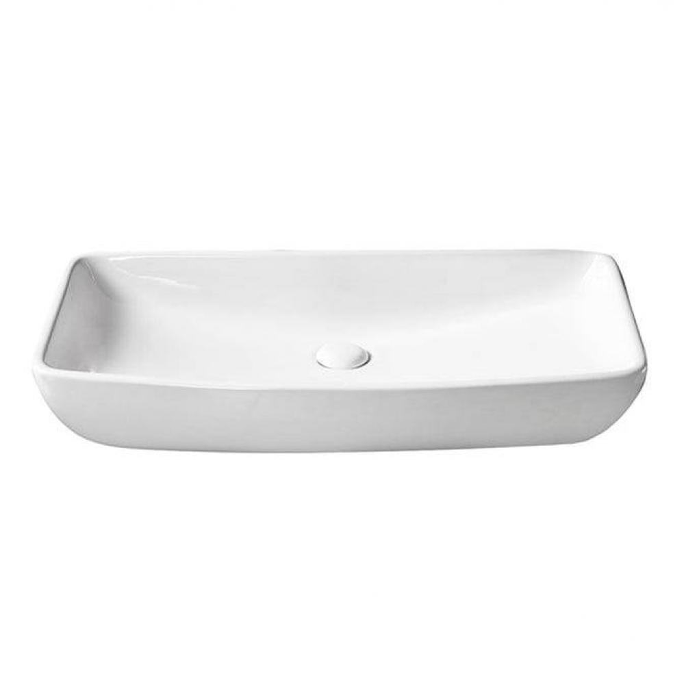 Pericon Above Counter Basin 27-3/4'', Rect, No Fct Hole, WH