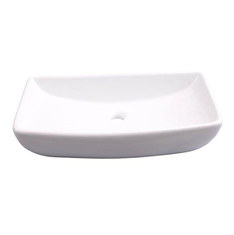 Palmyra Above Counter Basin 23-5/8'', Rect, No Fct Hole, WH