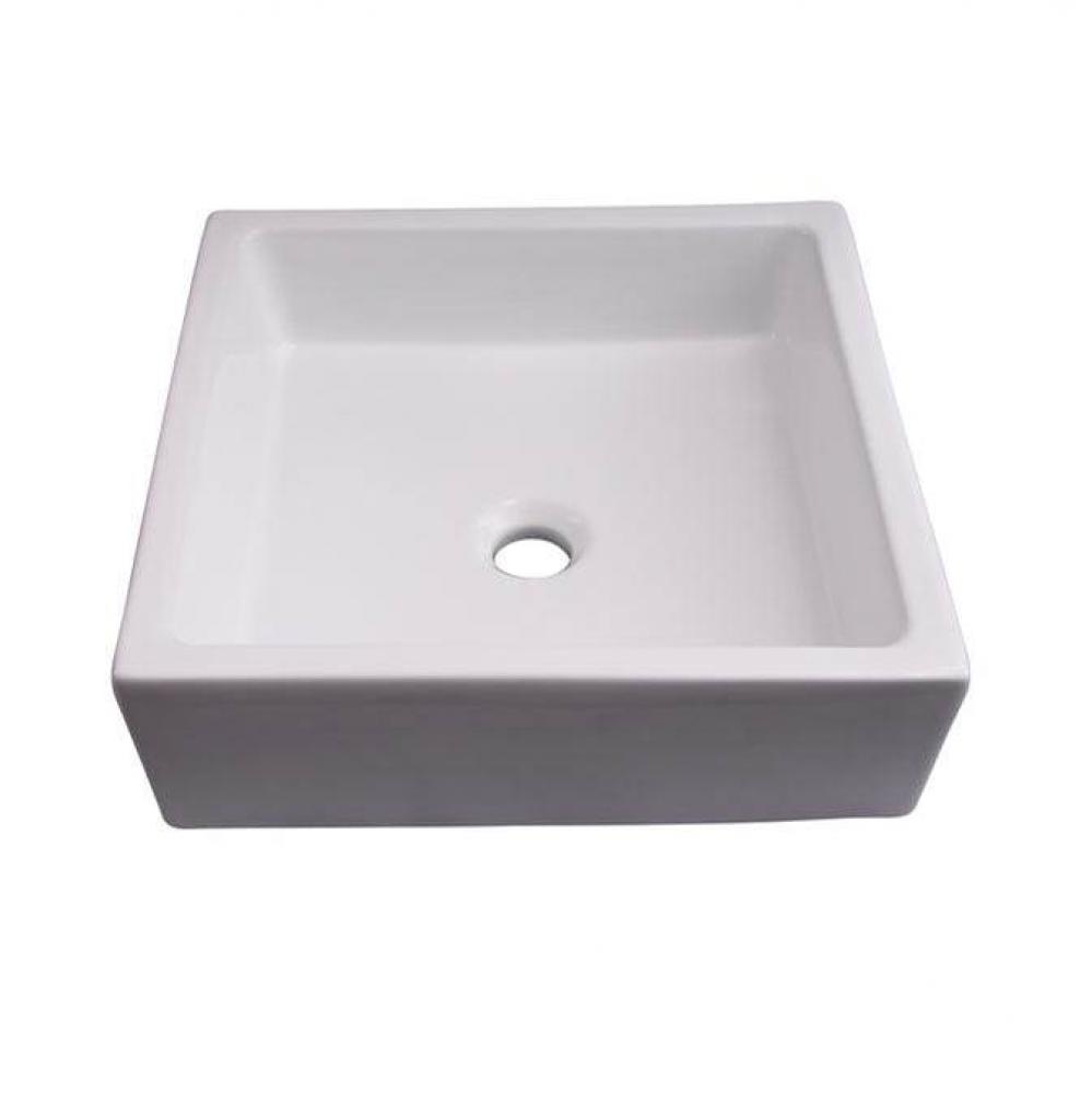 Merom Above Counter Basin 15-3/4'',No Faucet Hole,WH